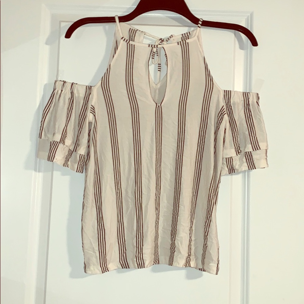 Stripped off the shoulder shirt
